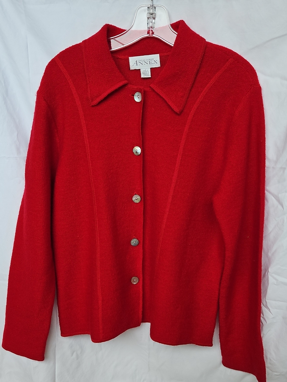 Casual Corner Wool Cardigan Sweater L